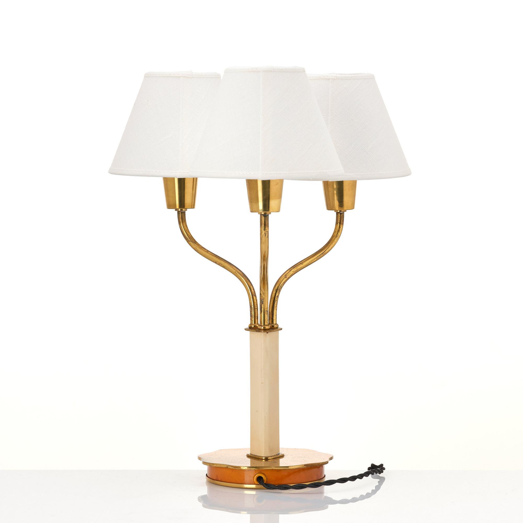 Harald Notini, a table lamp, model '15484', Arvid Böhlmarks Lampfabrik, Sweden, 1940s.