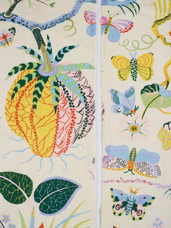 Josef Frank, a pair of linen curtains, 'Hawaii', Svenskt Tenn, Sweden.