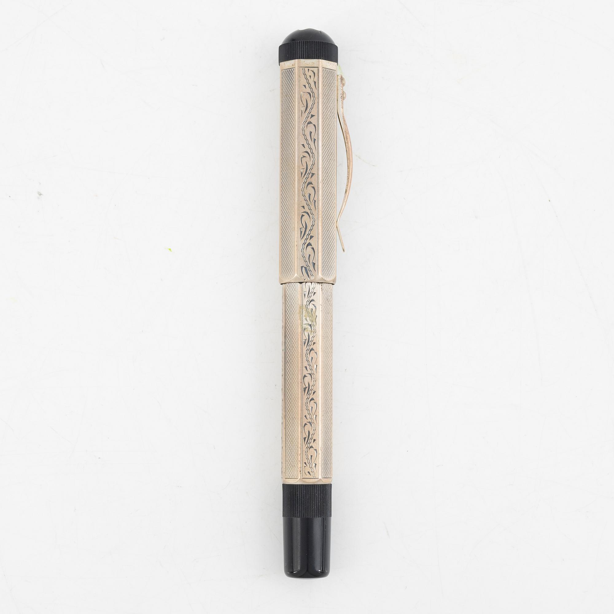 Mont Blanc, fountain pen, silver, limited edition, "Lorenzo de Medici", 1992.