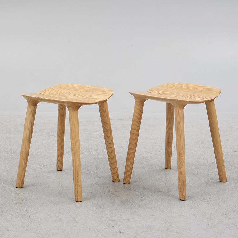 Ronan & Erwan Bouroullec, a pair of stools, "MC3 OSSO", Mattiazzi, Italy, after 2011.