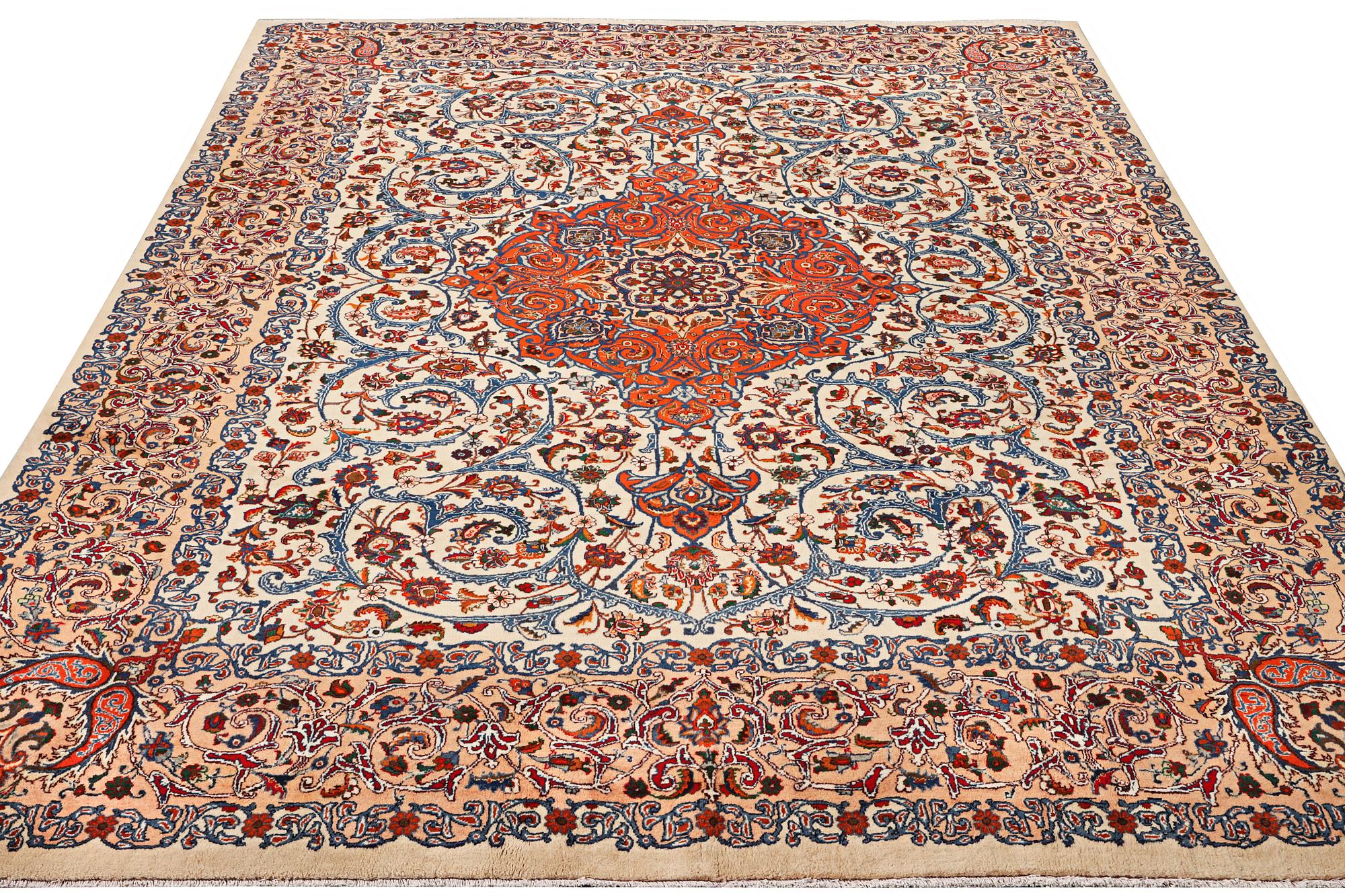 A Kashmar carpet, c. 383 x 293 cm.