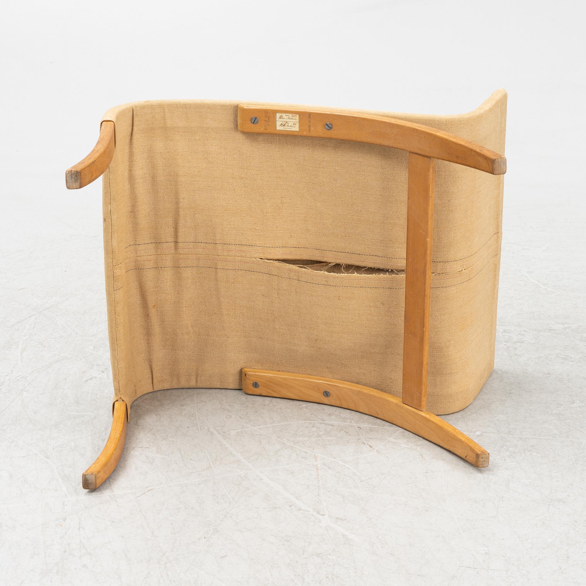Bruno Mathsson, a foot stool, Firma Karl Mathsson, Värnamo 1940.