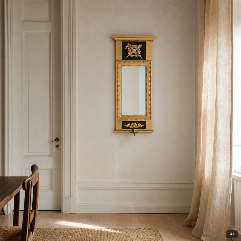 A mirror wall sconce, late Gustavian, early 19th Century.