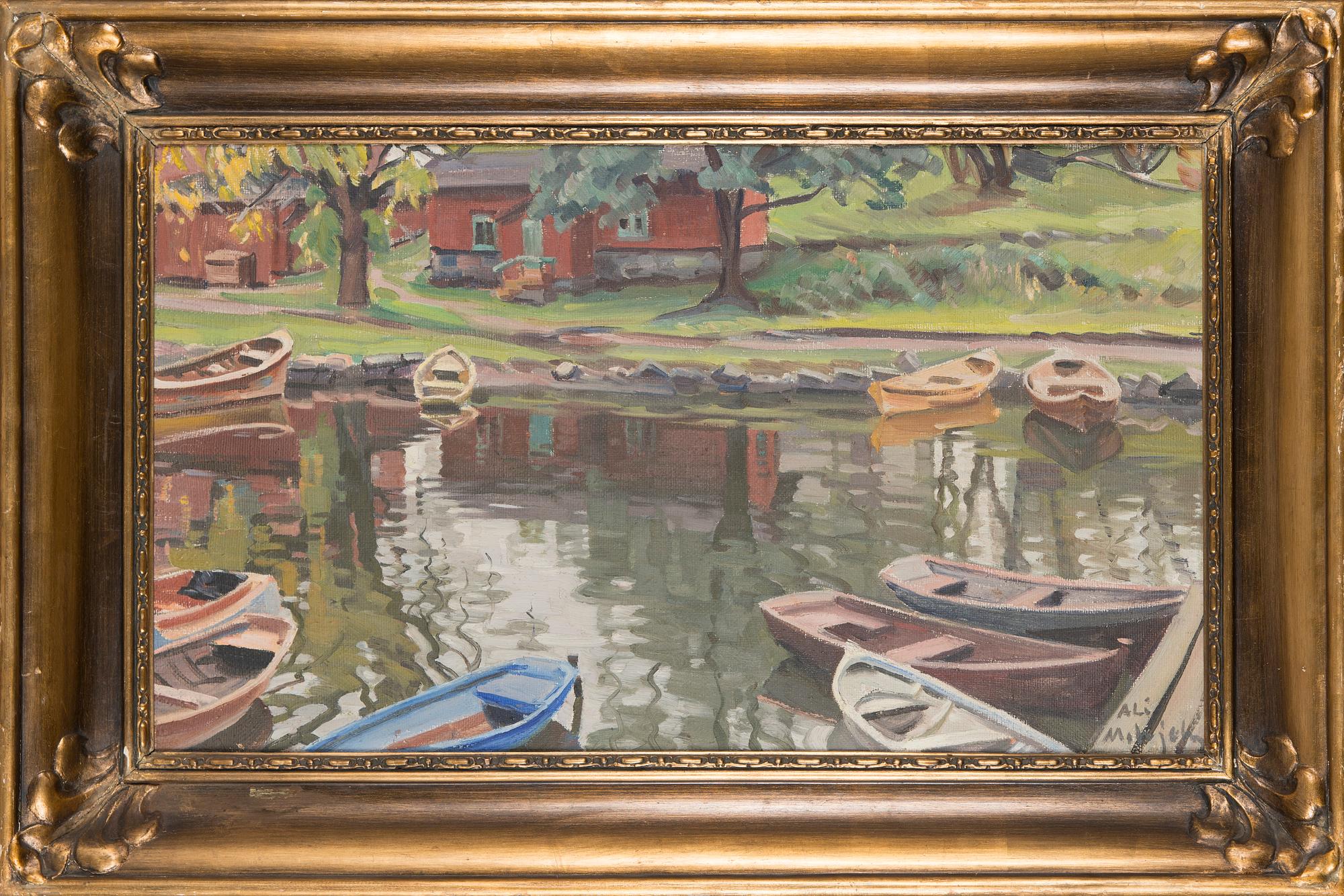 Ali Munsterhjelm, Boats by the Shore.