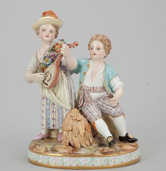 FIGURIN, porslin, Meissen, 1800-talets senare hälft.