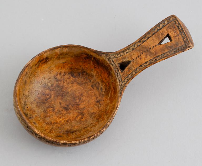 KÅSA, allmoge, masurbjörk, 1800-/1900-tal.