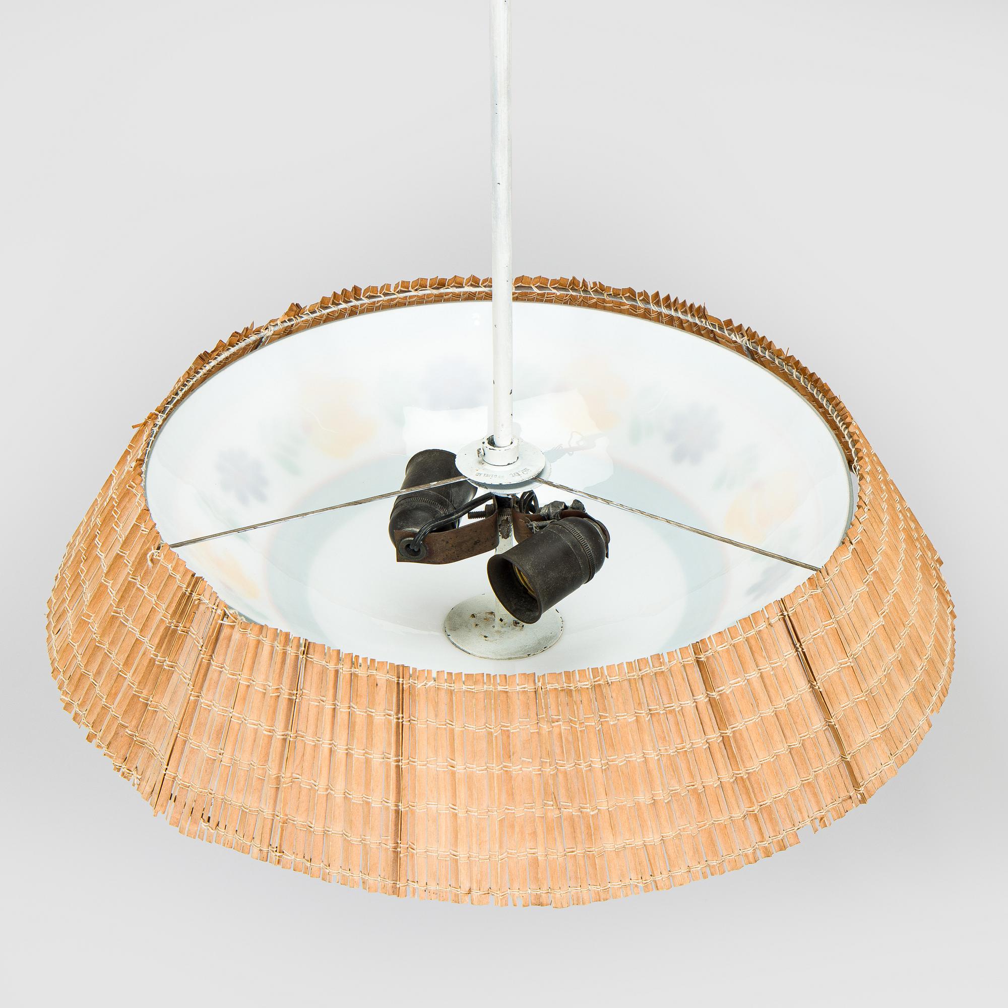 Paavo Tynell, A 1940s pendant ceiling light  for Taito and Kauklahden Lasitehdas.