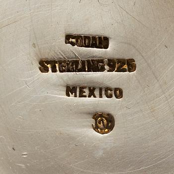 CODAN, bägare, 8 st, sterlingsilver. Mexiko, 1900-talets mitt.