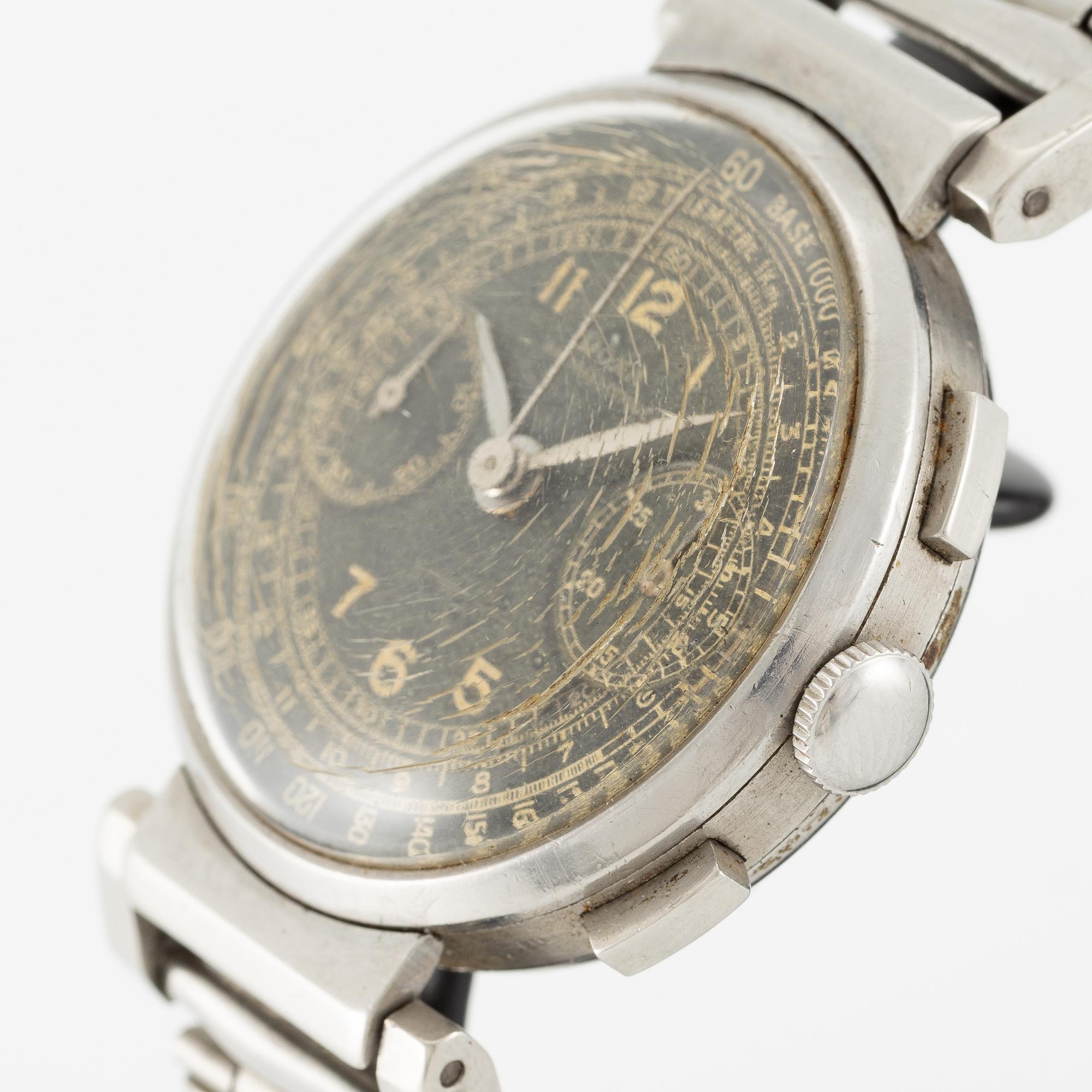 Doxa, "Hooded Lugs", chronograph, wristwatch, 35 mm.