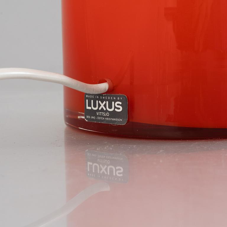 Uno & Östen Kristiansson, a pair of table lamps, Luxus, Viitsjö, second half of the 20th century.