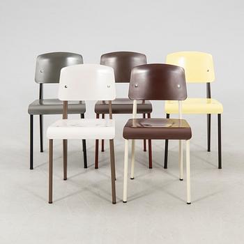 Jean Prouvé, 5 "Standard" chairs Vitra 2013.