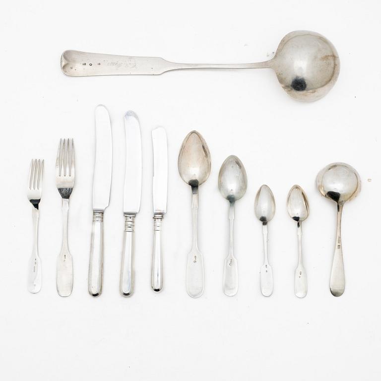 A silver cutlery set, Estonia and Russia, circa 1900 (78 pieces).
