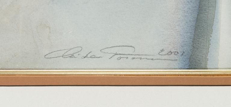 Mika Törönen, akvarelli, signeerattu ja päivätty 2001.