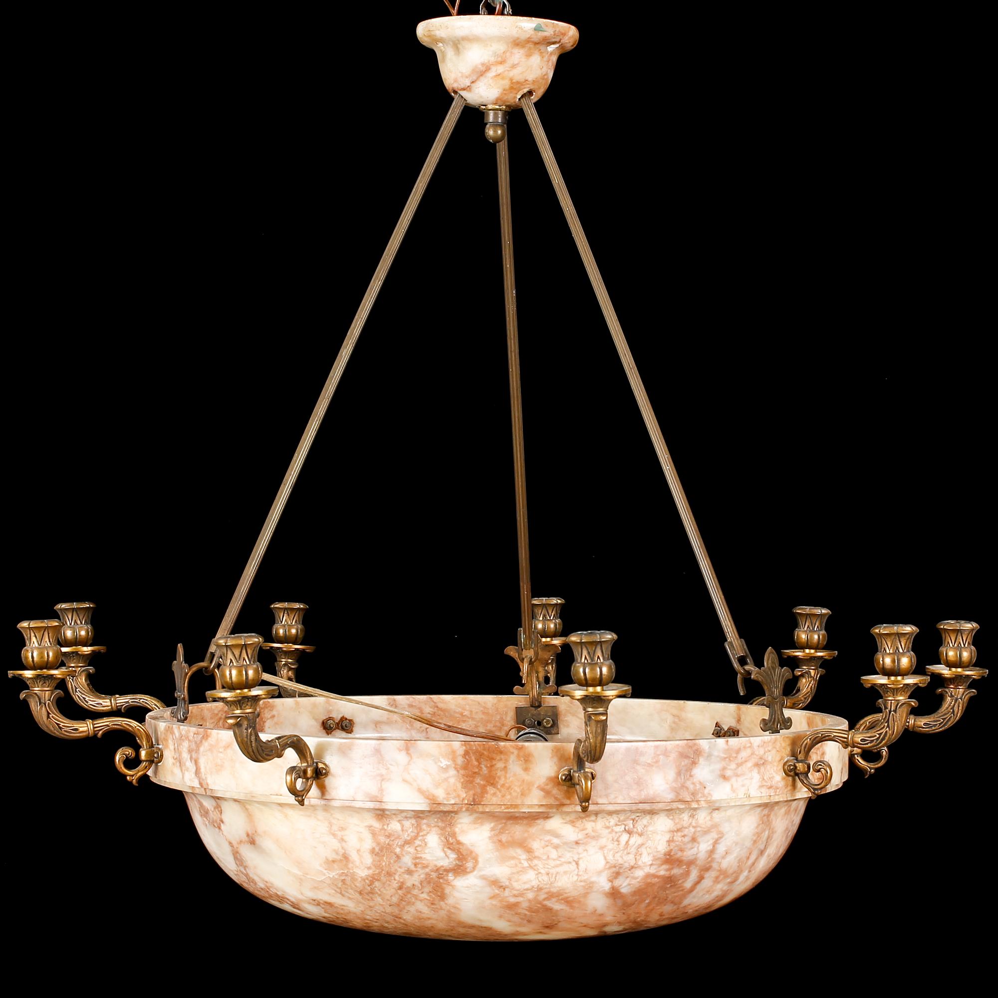 TAKAMPEL, alabaster, 1920/30-tal.