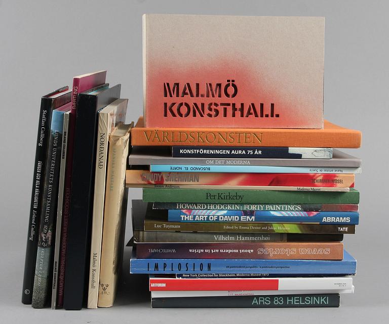 PARTI KONSTBÖCKER och KATALOGER, 25 st.