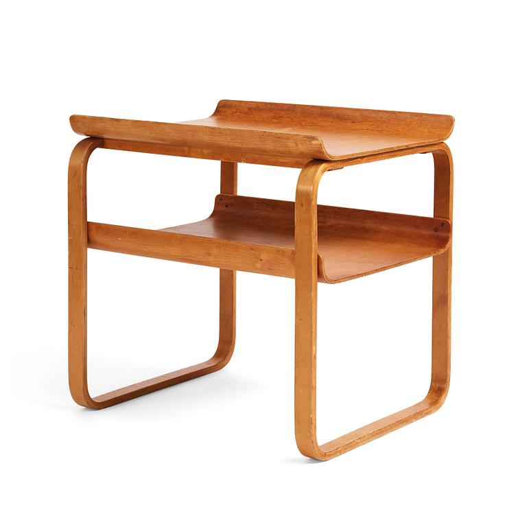 Alvar Aalto, a burled birch 'model 75' side table, Aalto Design, Hedemora, Sweden 1946-56.