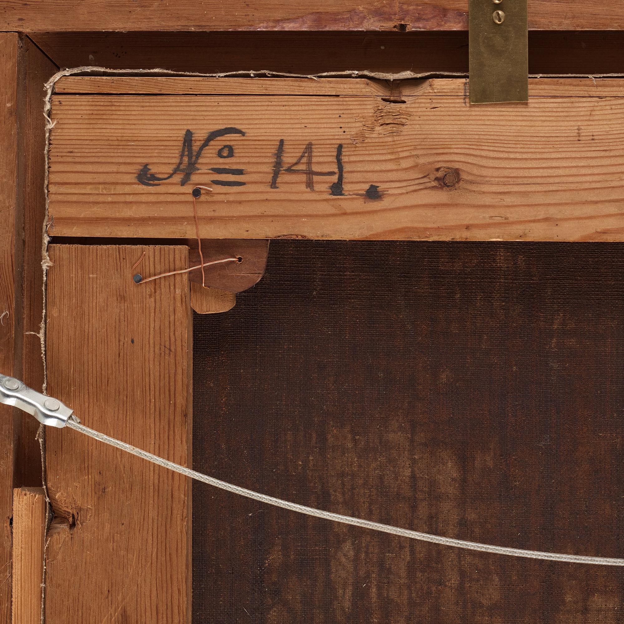 Gaspar de Witte Hans krets, Vidsträckta landskap med figurer vid by, ett par.