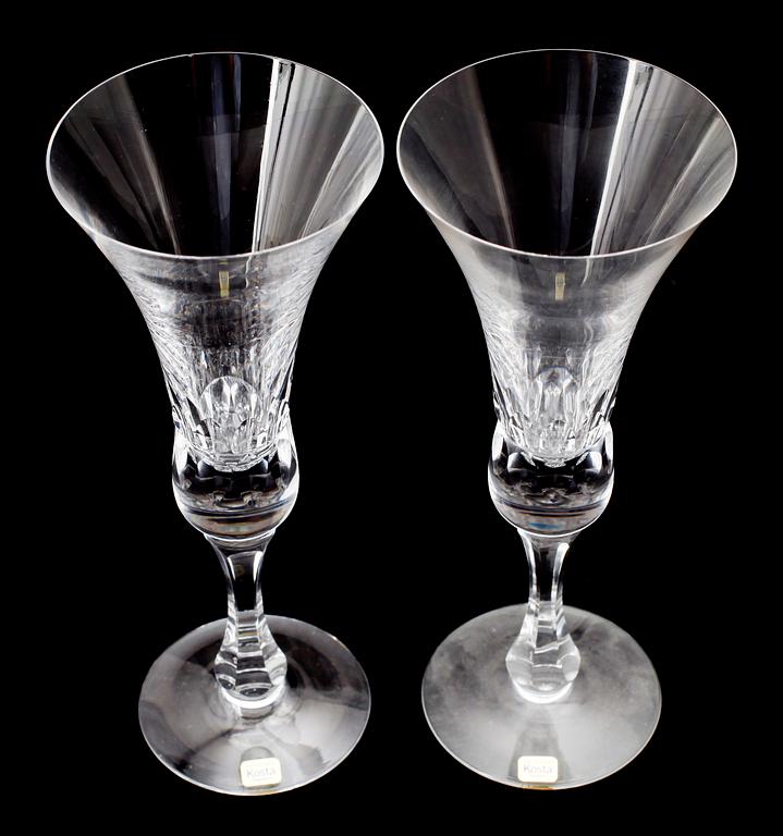 CHAMPAGNEGLAS, 12 st, "Prince", Göran Wärff, Kosta.