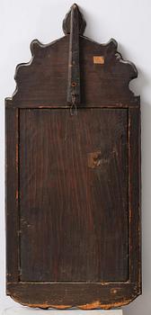 A Northern European late baroque engraved glass mirror, first part 18th century.