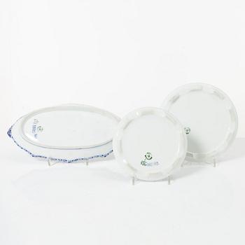 Royal Copenhagen, dinner and coffee service, 81 pcs, Blue Fluted, Full and Half Lace.