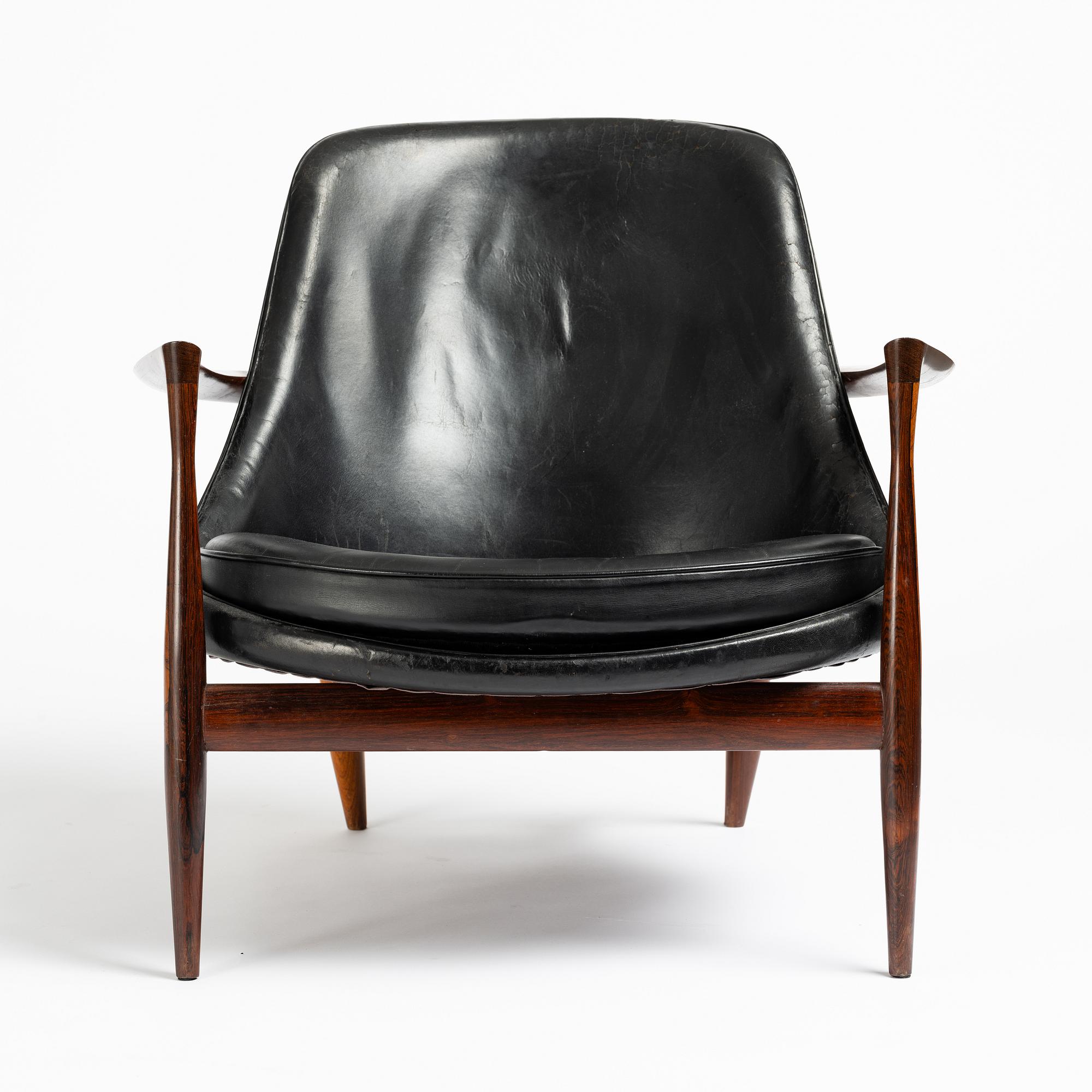 Ib Kofod-Larsen, a rosewood "Elizabeth" easy chair, cabinetmakers Christensen & Larsen, Denmark, 1950s-60s.