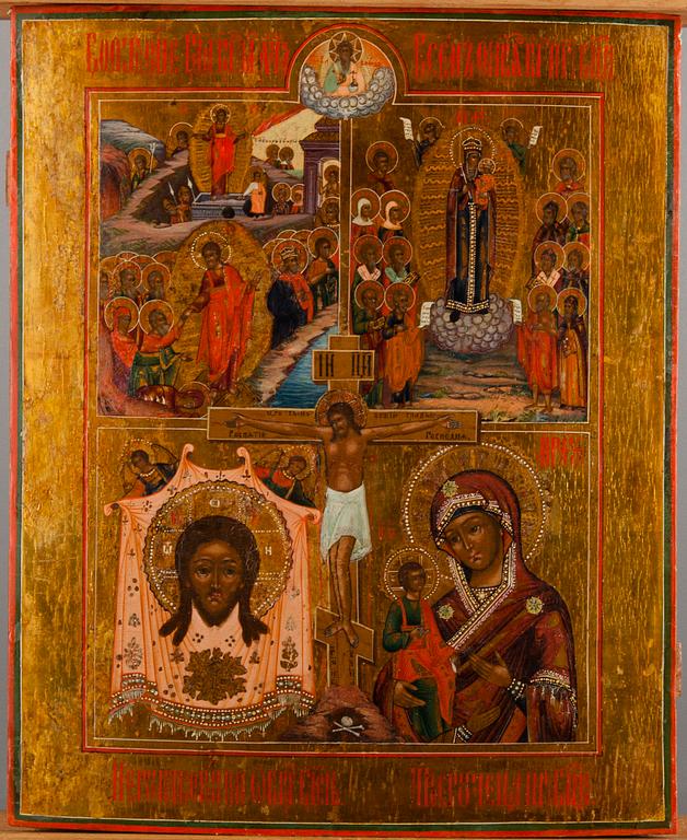 IKON, Ryssland, senare hälften av 1800-talet, tempera på pannå.