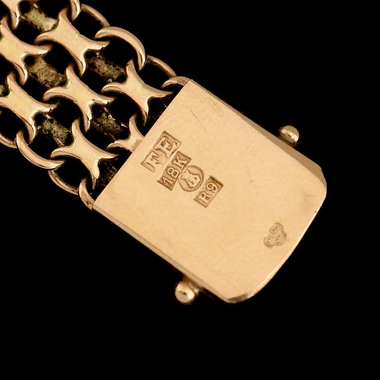 ARMBAND, 18K guld. Vikt ca 26 g.