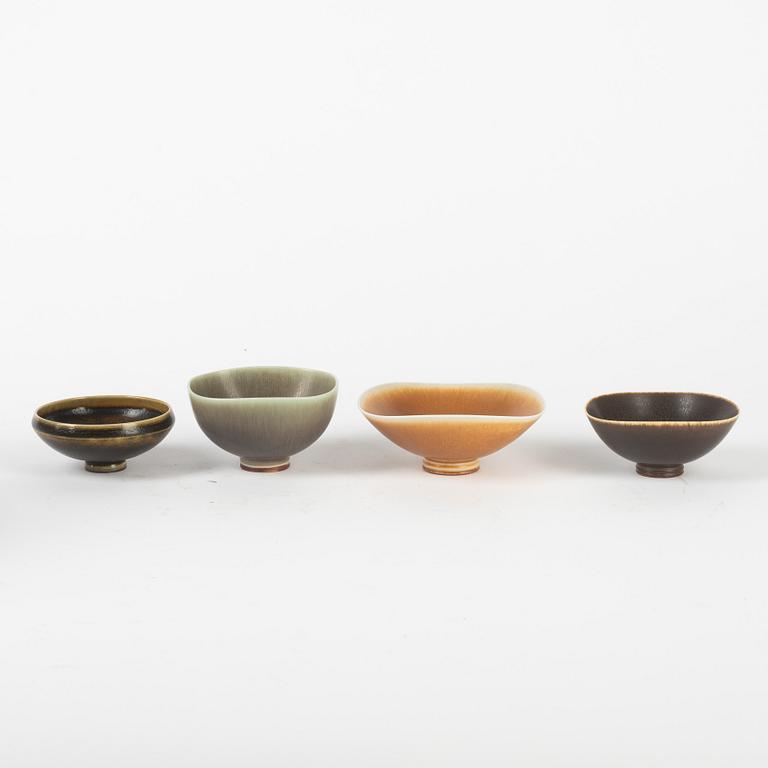 Berndt Friberg, four stoneware bowls.