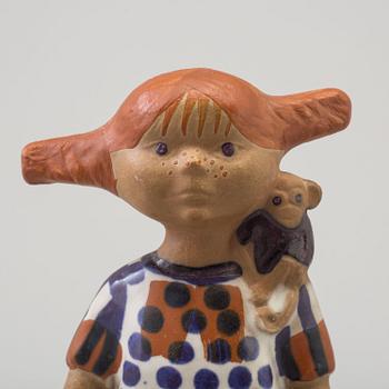 LISA LARSON, figur, stengods, "Pippi", Gustavsberg.