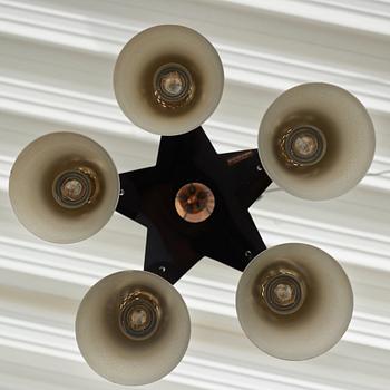 taklampa, modell "S 1970-5", Hans-Agne Jakobsson AB, Markaryd, 1950-60-tal.