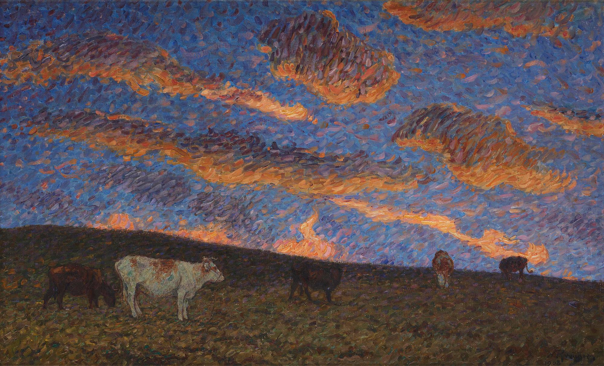 Nils Kreuger, "Röda Moln" ("Red clouds", motif from Båstad).