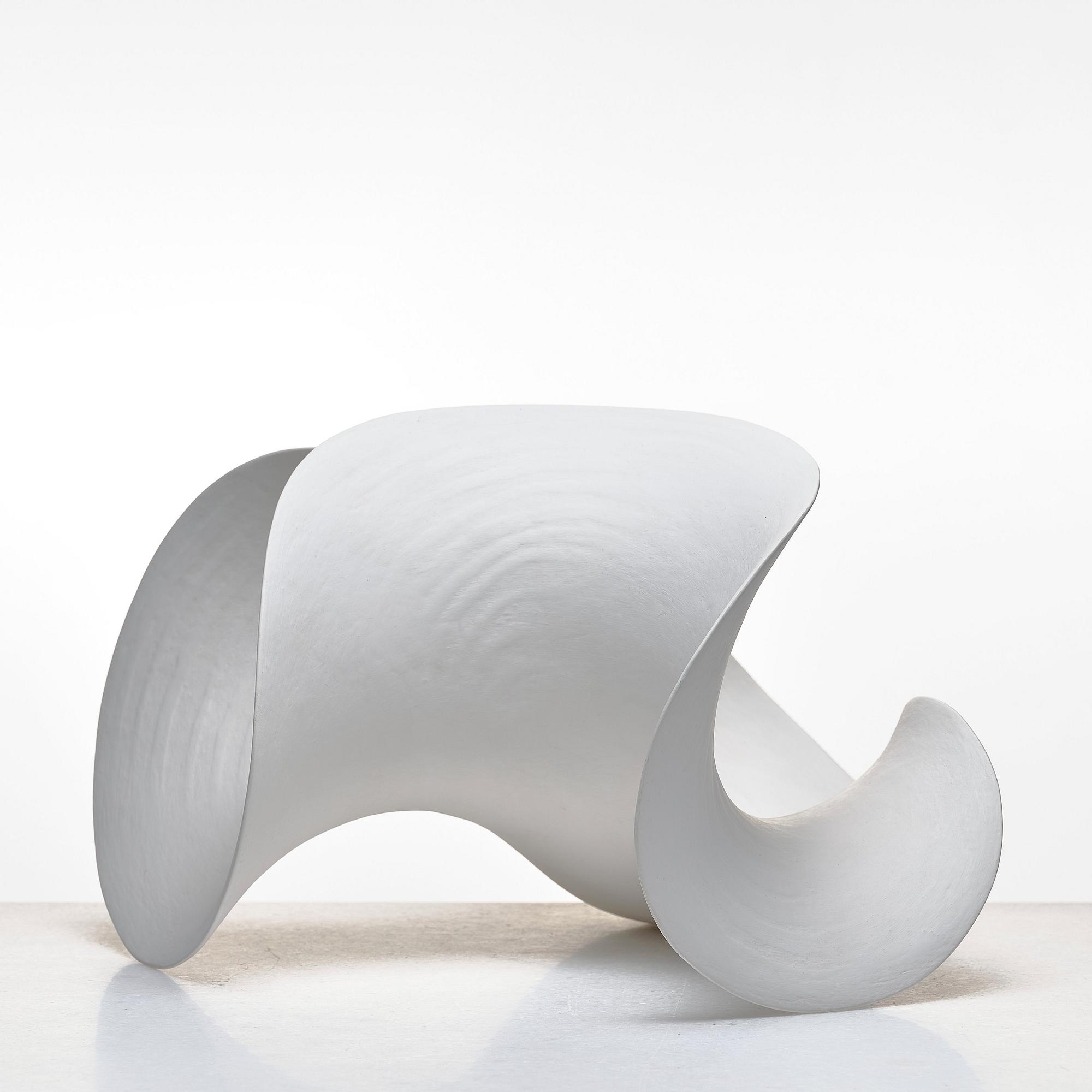Eva Hild, a white stoneware sculpture "Skärva", Sweden 2006.