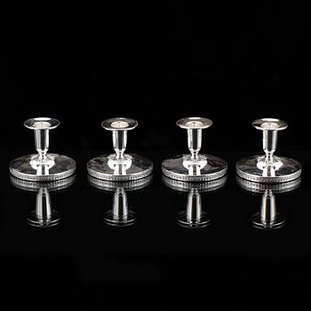 LJUSSTAKAR, 4 st, silver, K&EC, Göteborg, 1966/67.