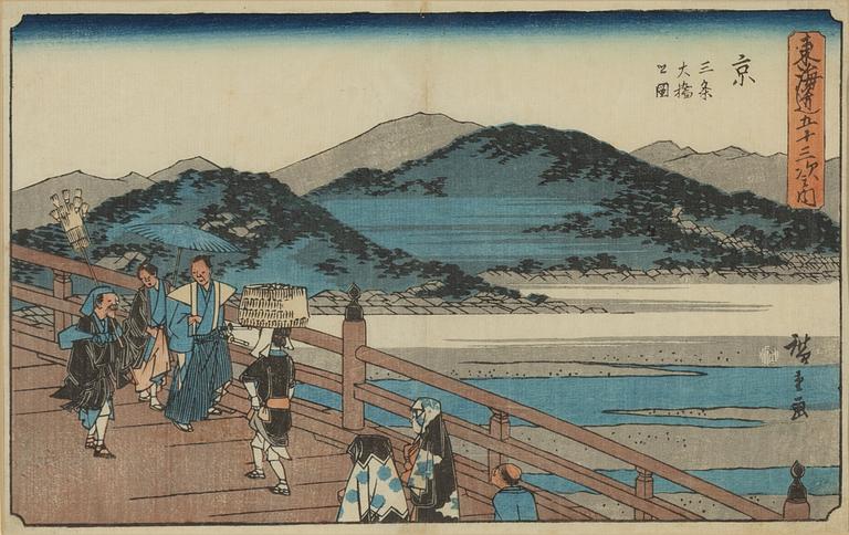 Ando Utagawa Hiroshige, färgträsnitt, Japan, 1800-talets mitt.