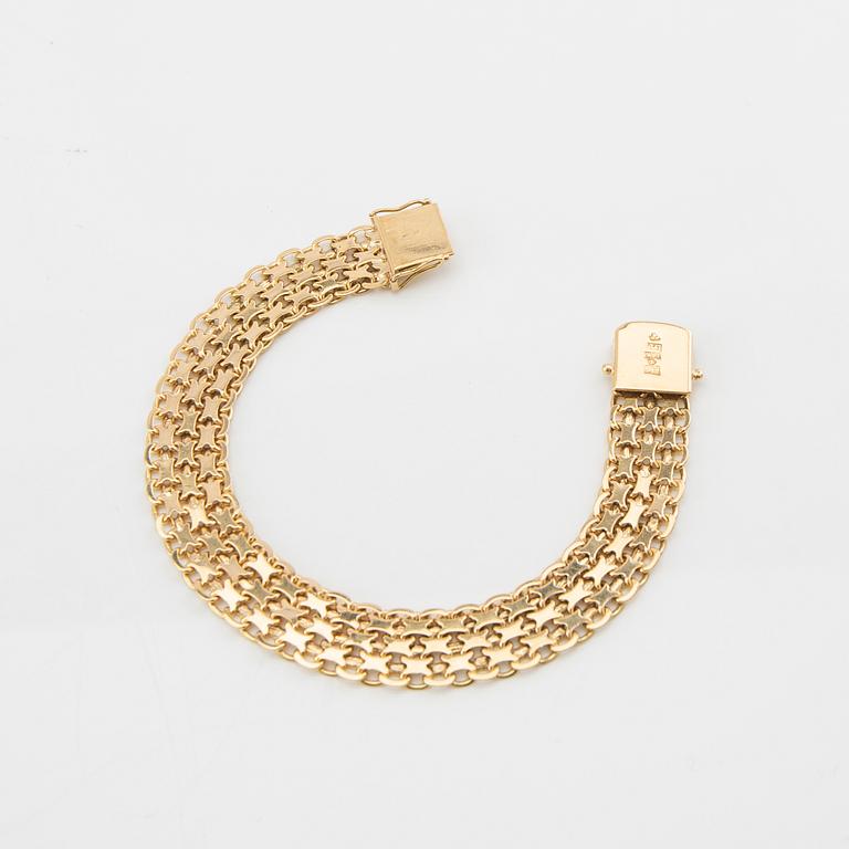 Bracelet 18K gold x-link, Björn Svensson Johanneshov 1957.