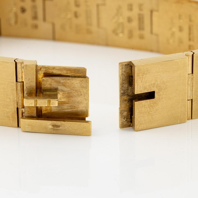 Wiwen Nilsson, a bracelet, 18K gold, Lund 1966.
