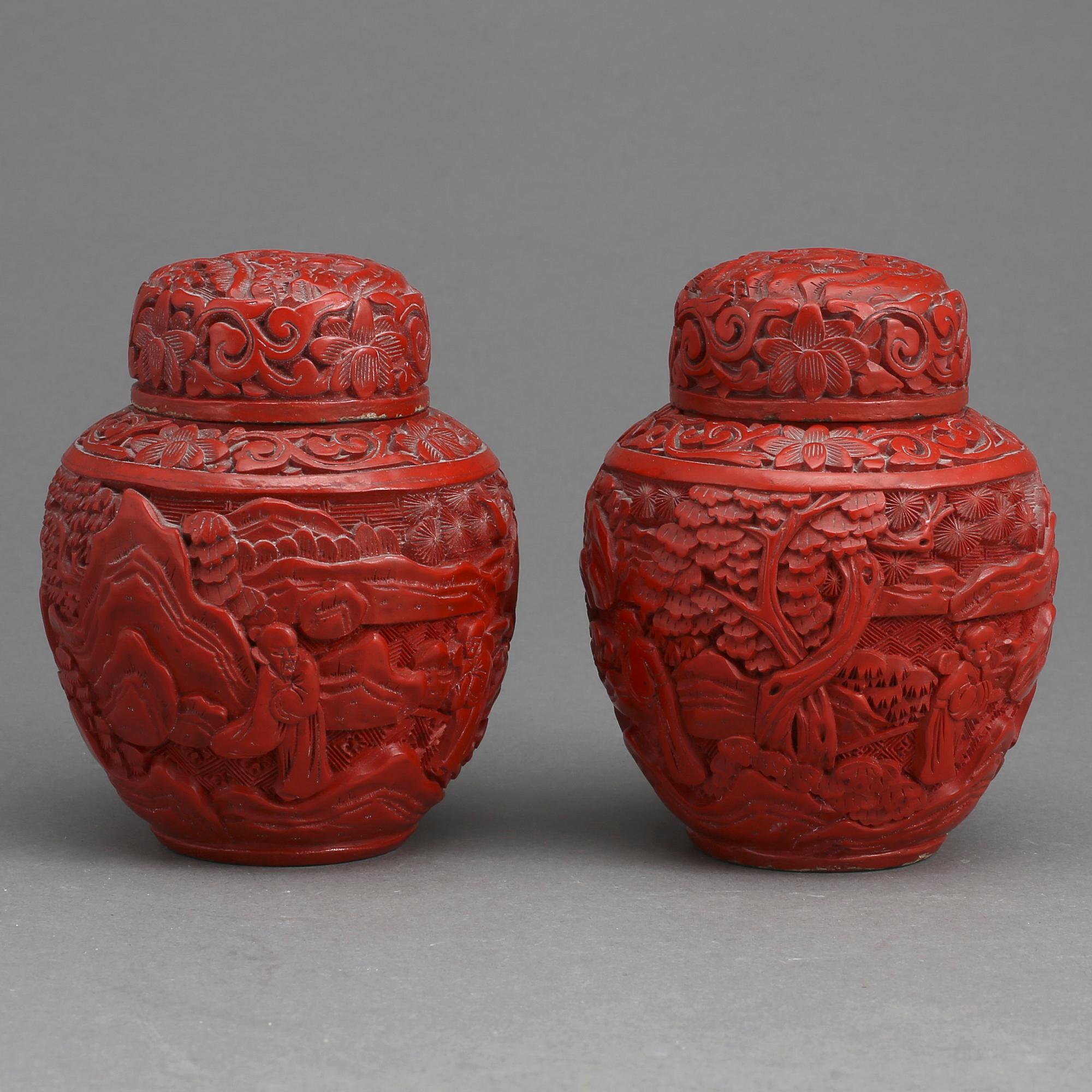 BURKAR med LOCK, ett par, Kina, 1800-tal.
