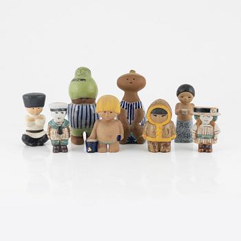 Lisa Larson, a group of eight figurines, Gustavsberg.