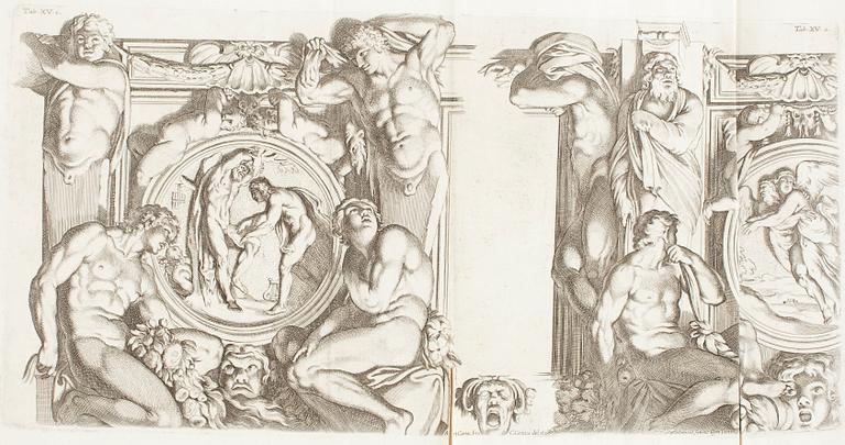 BOK, "Galeria nel Palazzo Farnese in Roma....di pinta da Annibale Carracci, intaglia da Carlo Cesio", Rom ca 1700.