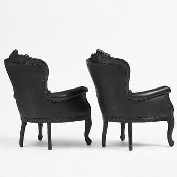 Maarten Baas, a pair of “Smoke Armchairs”, Moooi, the Netherlands, post 2002.