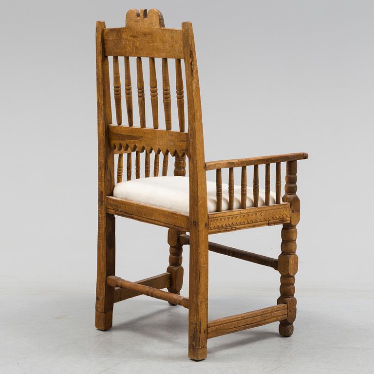 A 18th/19th century wooden chair.