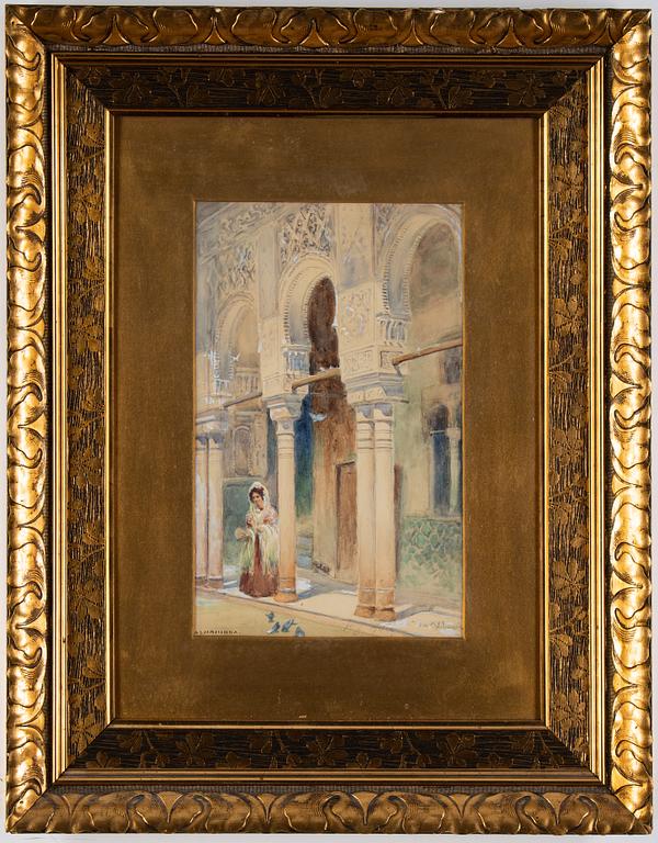 Frans Wilhelm Odelmark, akvarell, signerad.