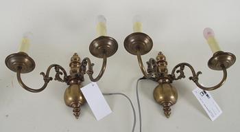 VÄGGARMATURER, ett par, barockstil.