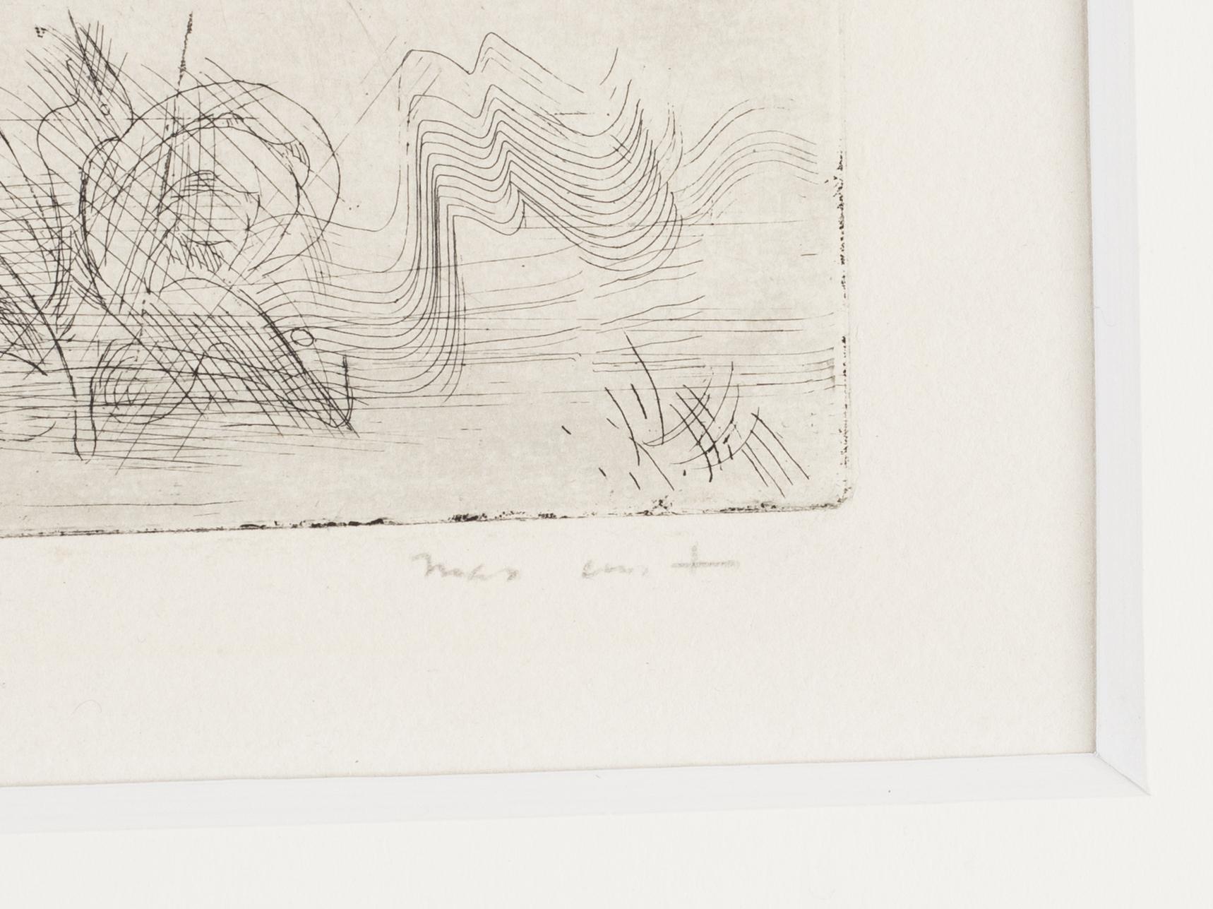 Max Ernst, etching, 1932, signed in pencil 2 état 1/2.