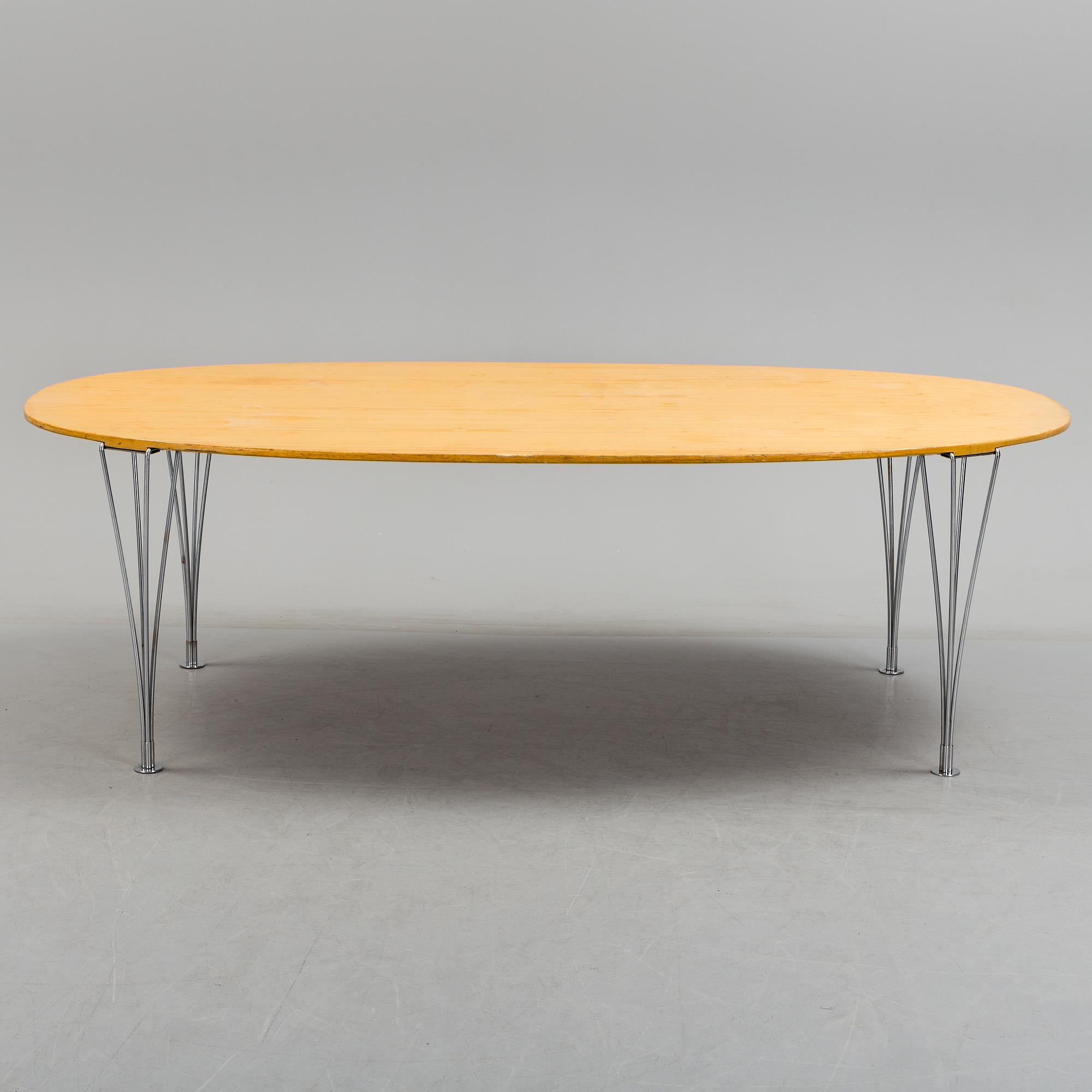 Bruno Mathsson and Piet Hein "Superelips" dining table from Mathsson International.