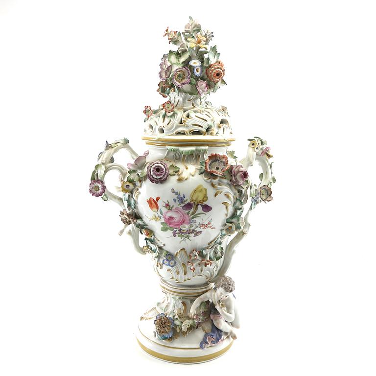 Pottpurri-urna Meissen  rokoko-stil 1910/20-tal.