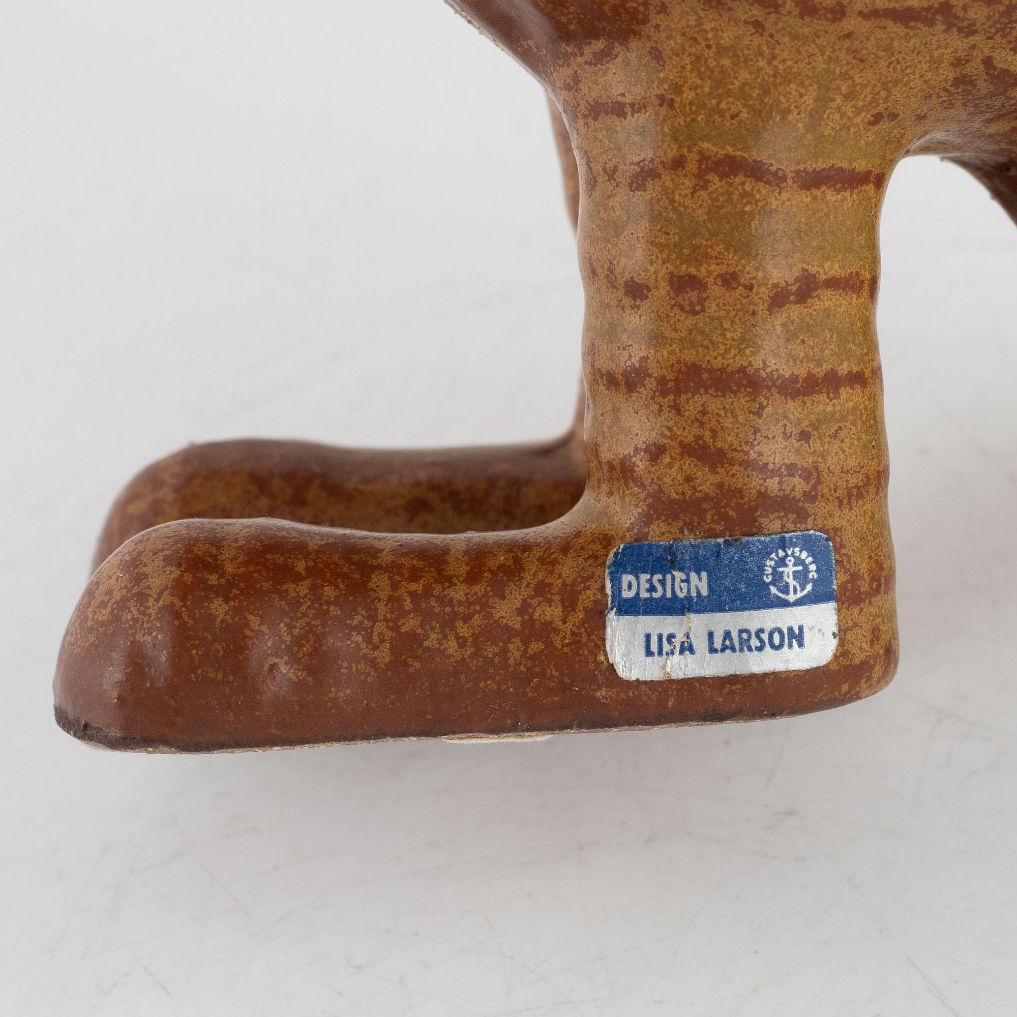 Lisa Larson,  figurin i två delar, Gustavsberg. "Känguru", i produktion 1966-1979.