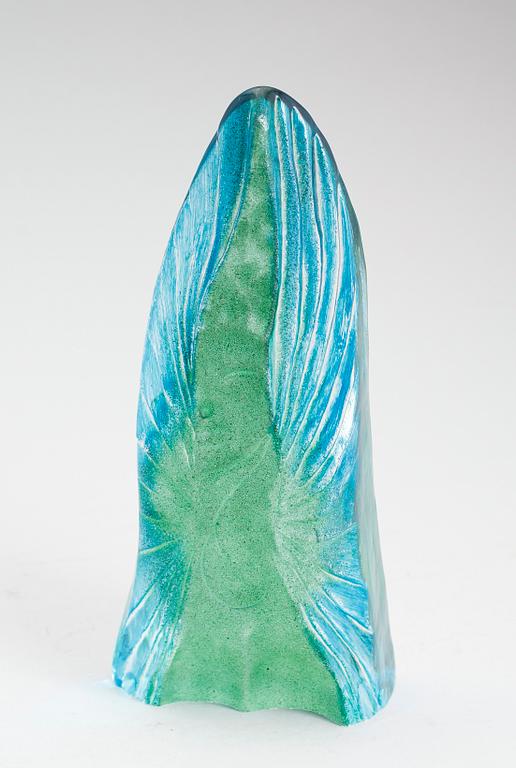 SKULPTUR, glas, Erika Höglund, Målerås, signerad.