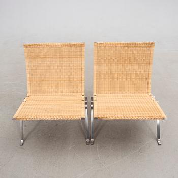 Poul Kjaerholm, armchairs, a pair, "PK22" for Fritz Hansen, Denmark, 2000.