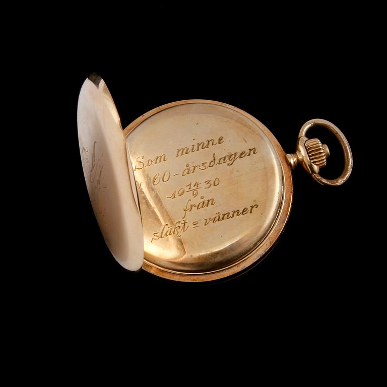FICKUR, delvis 14K guld, Tavannes watch Co, 1900-talets första hälft, total vikt 89 gram.